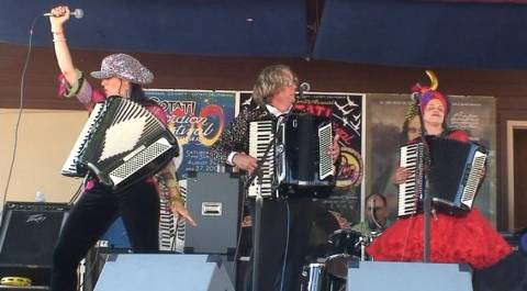 Cotati Accordion Festival - Cotati, CA 94931 - La Plaza Park - Statue of Accordion Festival - Jim Boggio